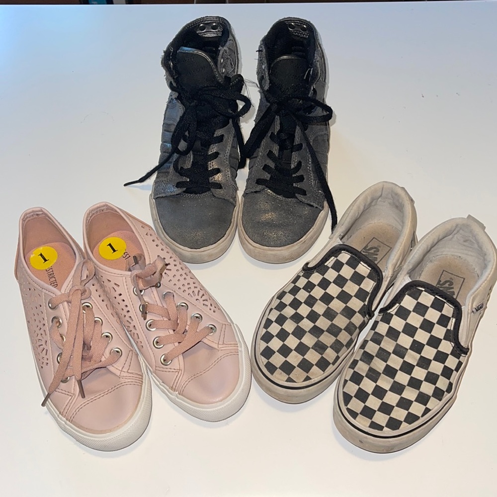 Bundle3 girls shoes sz 1/Restricted, Supra W, Van